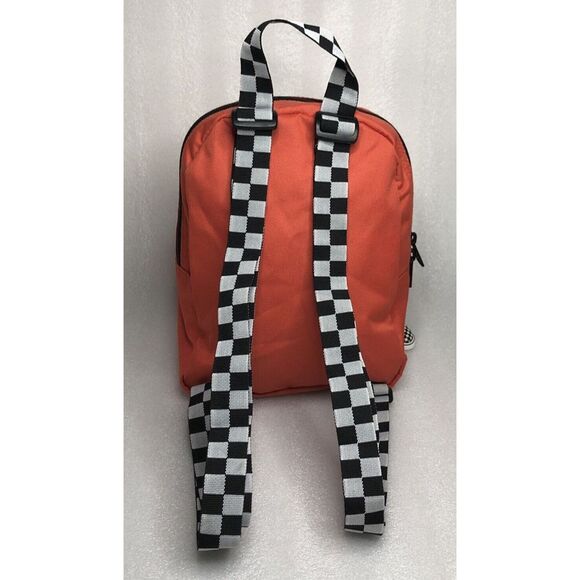 Vans Got This Mini Backpack Orange Black/White Checkered Strap & Keychain UNISEX - Picture 5 of 16